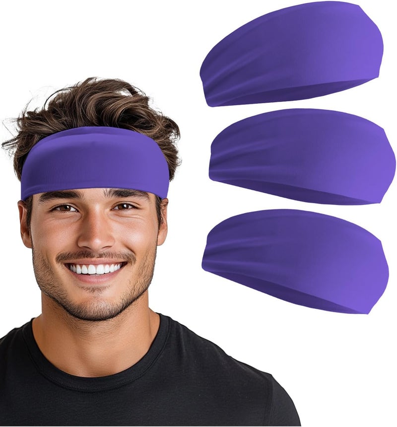 Supeniu Headband for Men & Women, Sweat Wicking Sports Sweatband Headbands, Workout Running Training Yoga Basketball Hairband - Image 1
